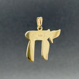 Estate 14K Y Gold Chai Pendant