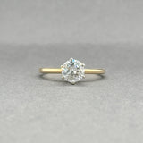 Estate 14K Y Gold 0.93ct F/VS1 Diamond Eng. Ring
