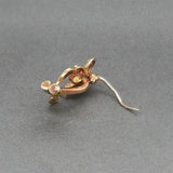 Estate 18K Y Gold 0.26ct Ruby & 0.30ctw Diamond Flower Brooch