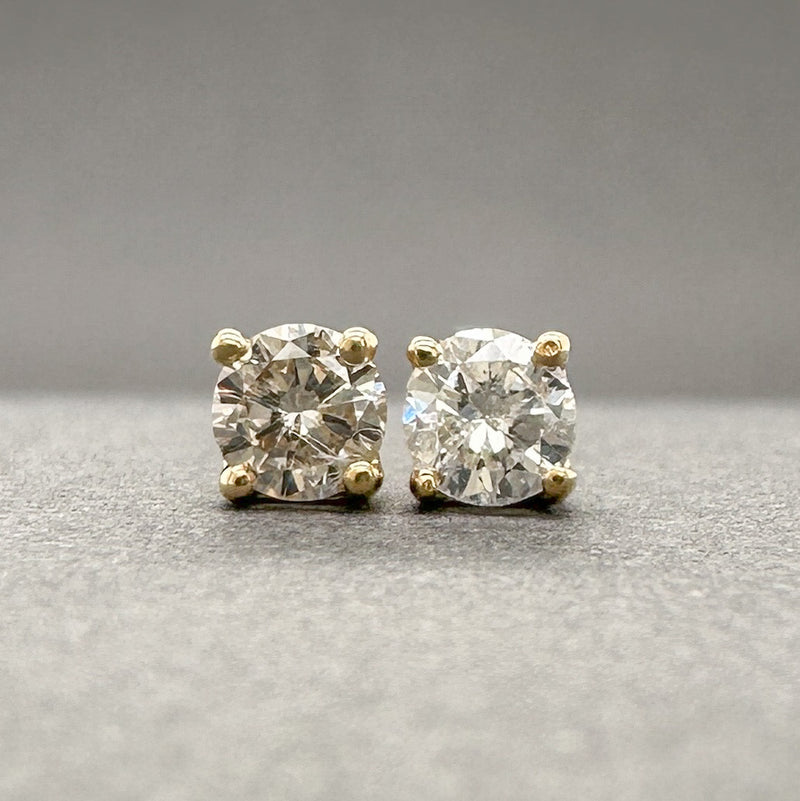 Estate 14K Y Gold 0.24ctw G-I/SI2-I1 Diamond Stud Earrings