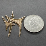 Estate 14K Y Gold Modern Chai Pendant