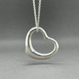 Estate Tiffany & Co. SS Peretti 27mm Open Heart Pendant