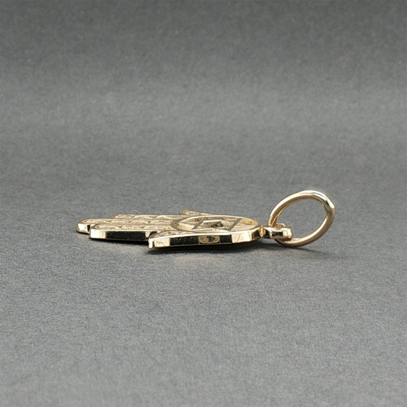 Estate 14K Y Gold Hamsa Star of David Pendant