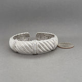 Estate Judith Ripka SS CZ Cuff Bracelet