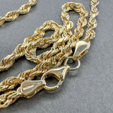 Estate 10K Y Gold 3.1mm 24” Rope Chain