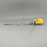Estate SS Amber Stick Pin