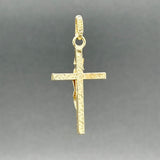 Estate 14K Y Gold 30.08mm Crucifix Pendant