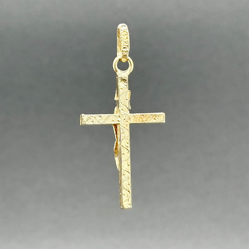 Estate 14K Y Gold 30.08mm Crucifix Pendant