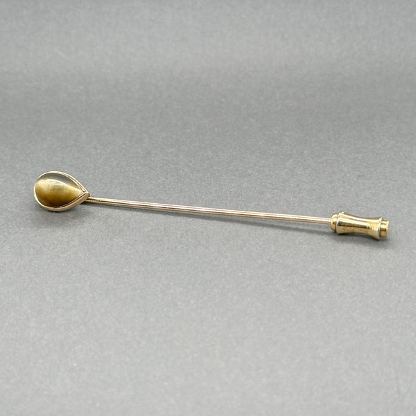 Estate Tiffany & Co. 14K Y Gold 5.44ct Tiger Eye Stick Pin