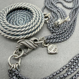 Estate David Yurman SS 0.23ctw I/I1 Diamond Cable Coil Pendant