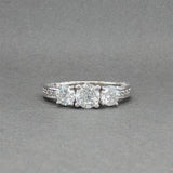 Estate 14K W Gold 1.47ctw H-J/I1-2 Diamond Eng. Ring