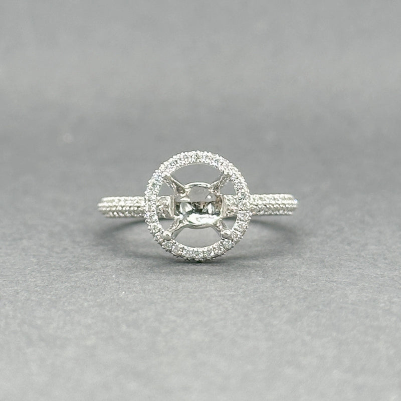 Estate 14K W Gold 0.50ctw H/SI1 Diamond Mounting Ring