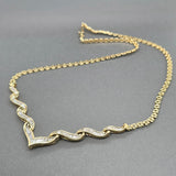 Estate 18K Y Gold 2.10ctw G-H/SI1-2 Diamond Chevron Necklace