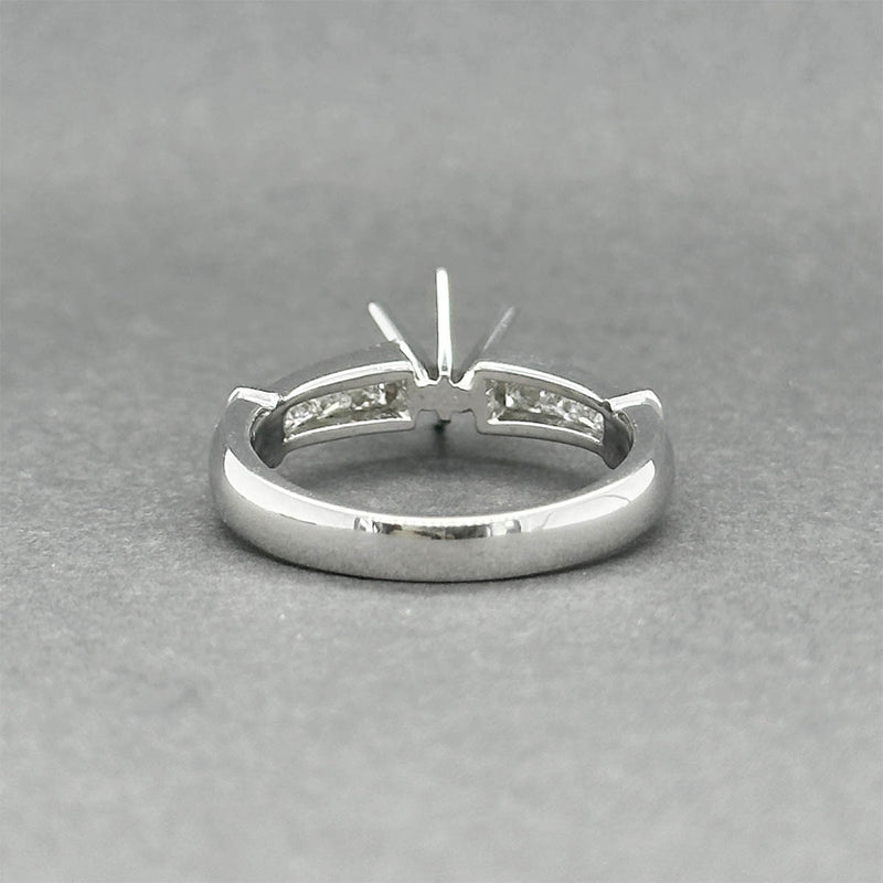 Estate 14K W Gold 0.52ctw Diamond Eng. Ring Semi-Mount