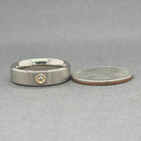 Estate Titanium 14 0.03ct I/SI2 Diamond Ring
