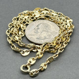 Estate 18K Y Gold 4.08mm 18.5” Bar Link Chain