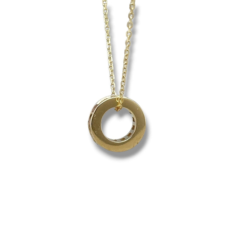 14K Y Gold 0.39ctw Purple Tourmaline Rondell Pendant