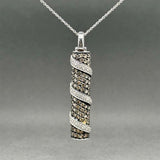 Estate 18K W Gold 1.75ctw Fancy Brown & White Diamond Pendant