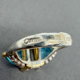 Estate Lagos SS 18 8.75ctw Topaz Caviar Cocktail Ring