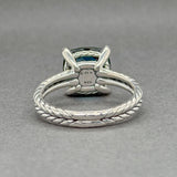 Estate David Yurman SS Topaz & Diamond Chatelaine Ring