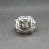 Estate David Yurman SS  5.29ctw Quartz & Diamond Albion Ring