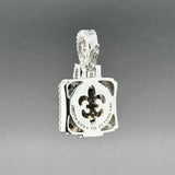 Estate Judith Ripka SS Smoky Quartz CZ Enhancer Pendant