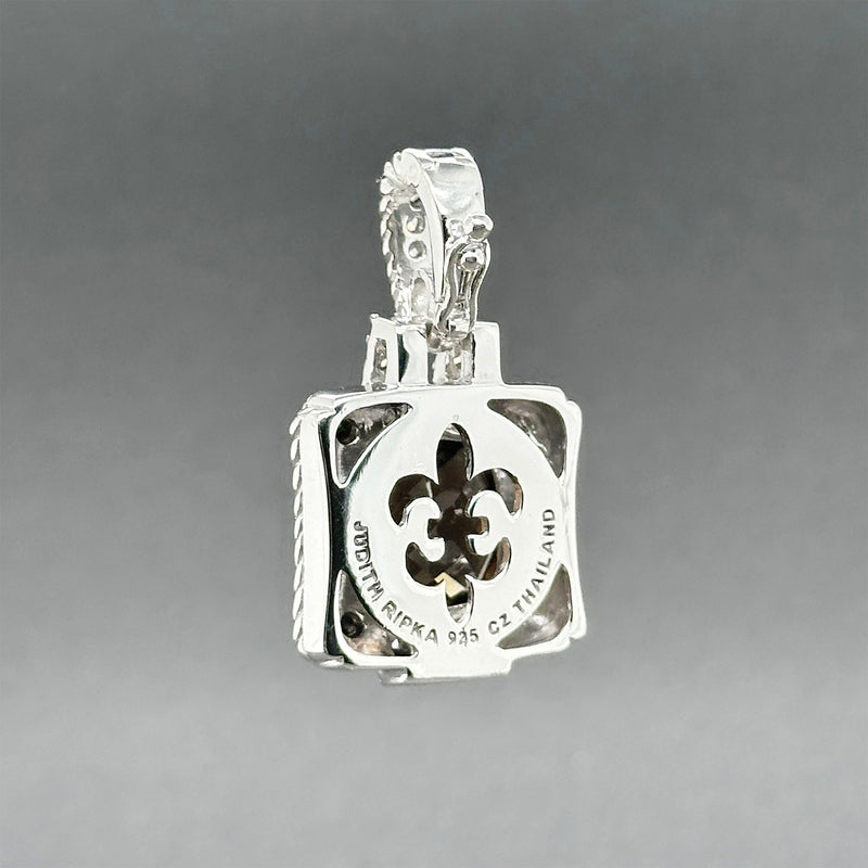 Estate Judith Ripka Sterling Silver Smoky Quartz Cubic Zirconia ...