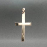 Estate 14K Y Gold Textured 36.90mm Cross Pendant