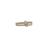 14K Y Gold 0.15ctw G/I1 Small Diamond Cross