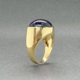 Estate 18K Y Gold Amethyst Cocktail Ring