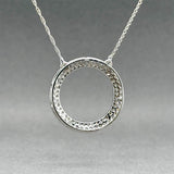 Estate 14K W Gold 0.75ctw Diamond Circle Pendant