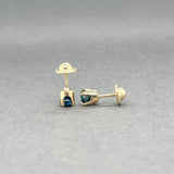 Estate 14K Y Gold Sapphire Baby Stud Earrings