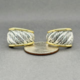 Estate David Yurman SS 18 Tapered Cable Earrings