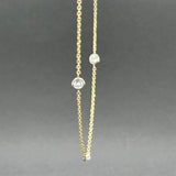 Estate 14K Y Gold 1.37ctw G-H/SI1-2 Diamond By The Yard Necklace