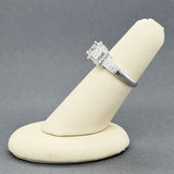 Estate 14K W Gold 1.51ctw H-I/SI2-I2 Diamond Cluster Eng. Ring