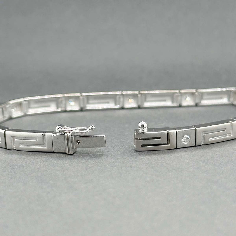 Estate 18K W Gold 0.28ctw H-I/SI1-2 Diamond Bracelet