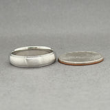 Estate Platinum 5.7mm Satin Stepped Ring