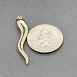 Estate 14K Y Gold 40.01mm Italian Horn Pendant