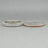 Estate 14K W Gold 0.52ctw G-H/SI1 Diamond Eternity Ring