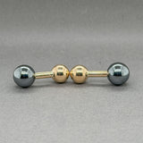 Estate Tiffany & Co. 14K Y Gold Hematite Cufflinks