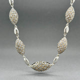 Estate SS CZ Graduated Station Necklace