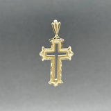 Estate 14K Y Gold 29.30mm Cross Pendant