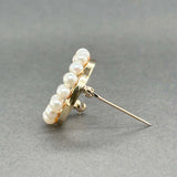 Estate 14K Y Gold Akoya Pearl Circle Pin