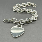 Estate Tiffany & Co. SS Heart Tag Bracelet