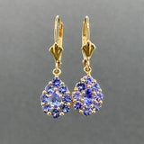 Estate 14K Y Gold 1.50ctw Tanzanite Drop Earrings