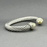 Estate David Yurman SS 14 7mm Cable Classic Cuff Bracelet