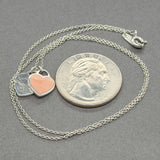 Estate Tiffany & Co. SS Mini Double Heart Pendant