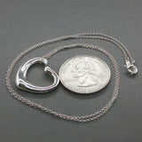Estate Tiffany & Co. SS Peretti 22mm Open Heart Pendant