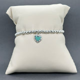 Estate Tiffany & Co. SS Blue Love Tag Beaded Bracelet
