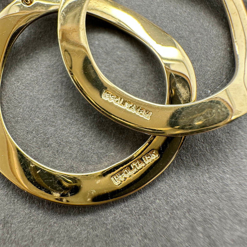 Estate Ippolita 18K Y Gold Mini Snowman Dangle Earrings